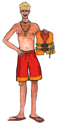 Action Andy at the Lake